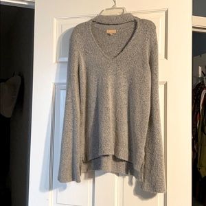 Cutout grey sweater
